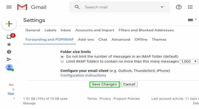 Save Changes